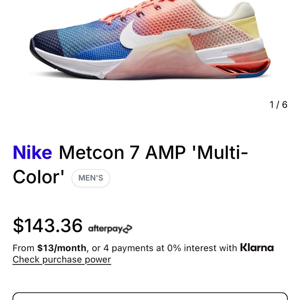 Nike Metcon 7 AMP Multicolor Gym Shoes - Picture 7 of 7